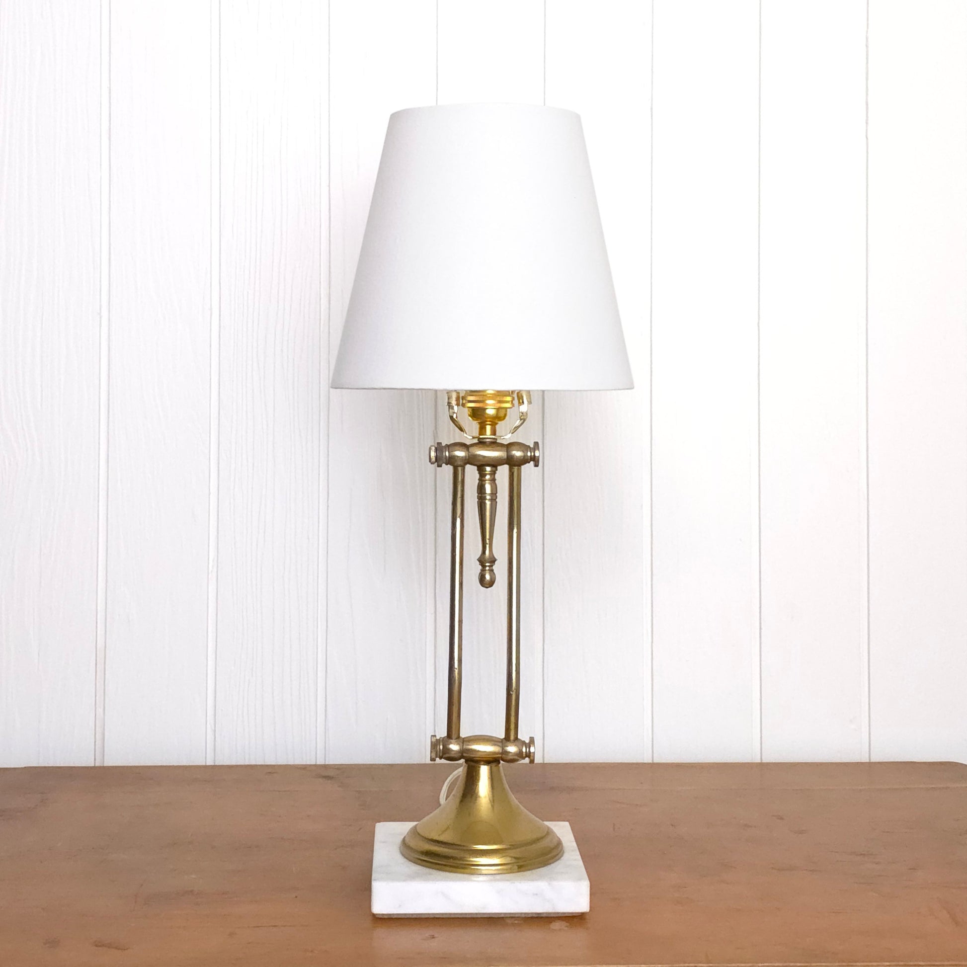 Brass + Marble Swivel Adjustable Banker's Lamp