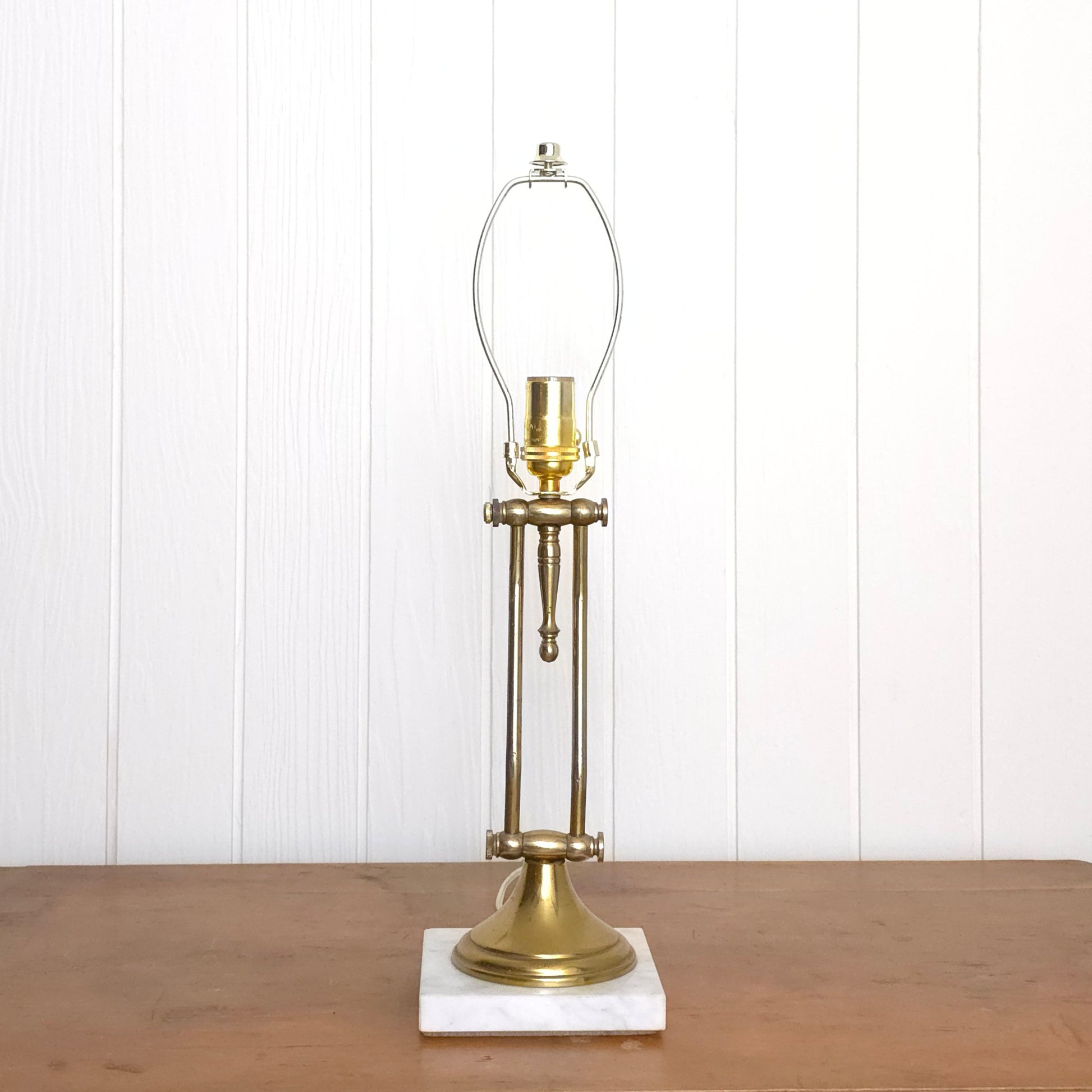 Brass + Marble Swivel Adjustable Banker's Lamp