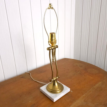 Brass + Marble Swivel Adjustable Banker's Lamp