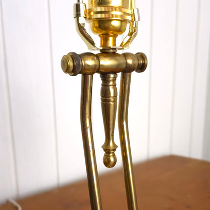 Swivel detail of Brass + Marble Swivel Adjustable Banker's Lamp