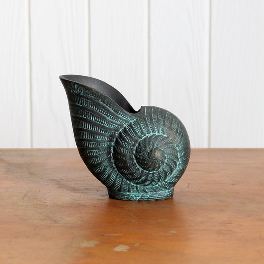 Decorative bronze nautilus shell