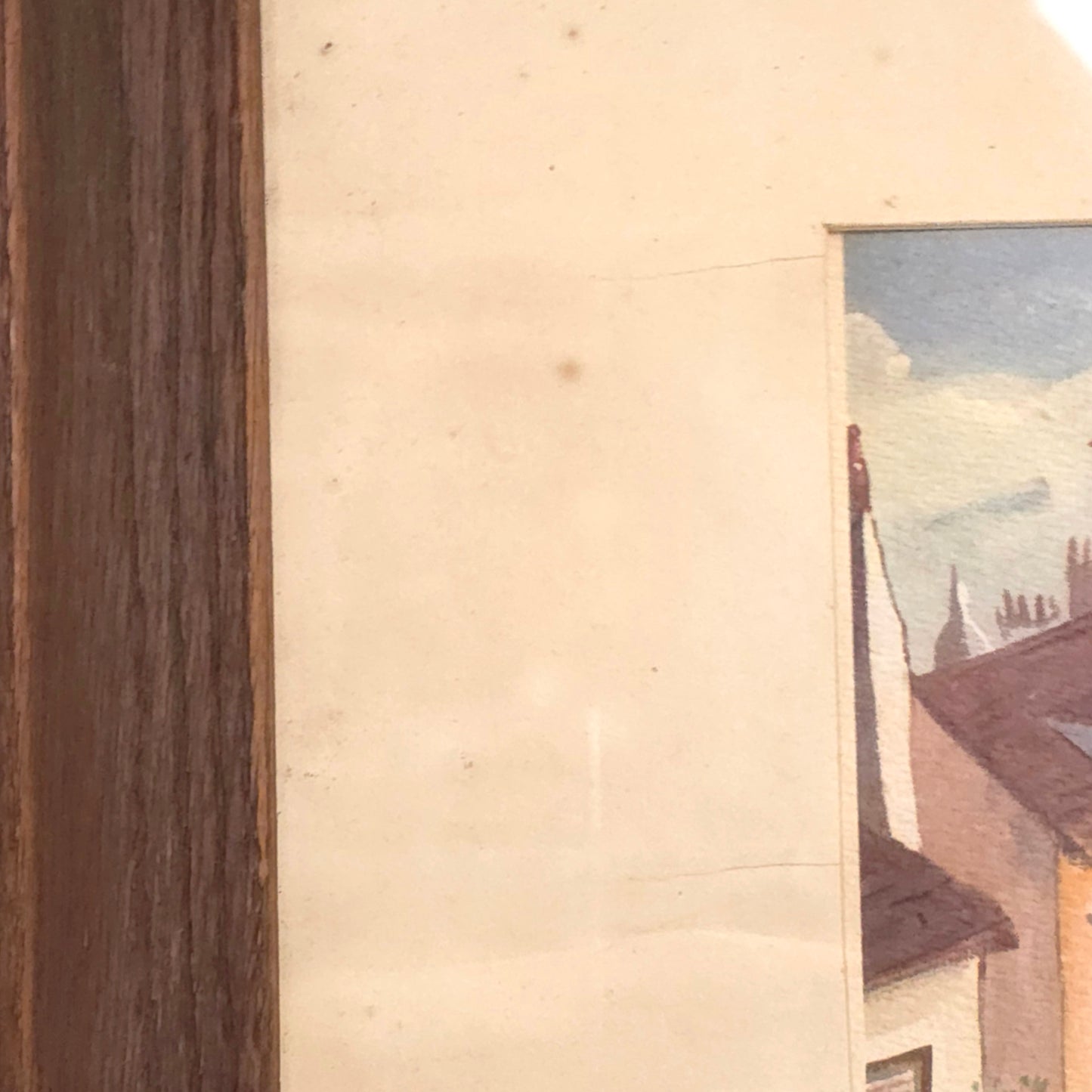 Detail of Montmarte Paris Street Scene Lithograph by JA Buzzelli