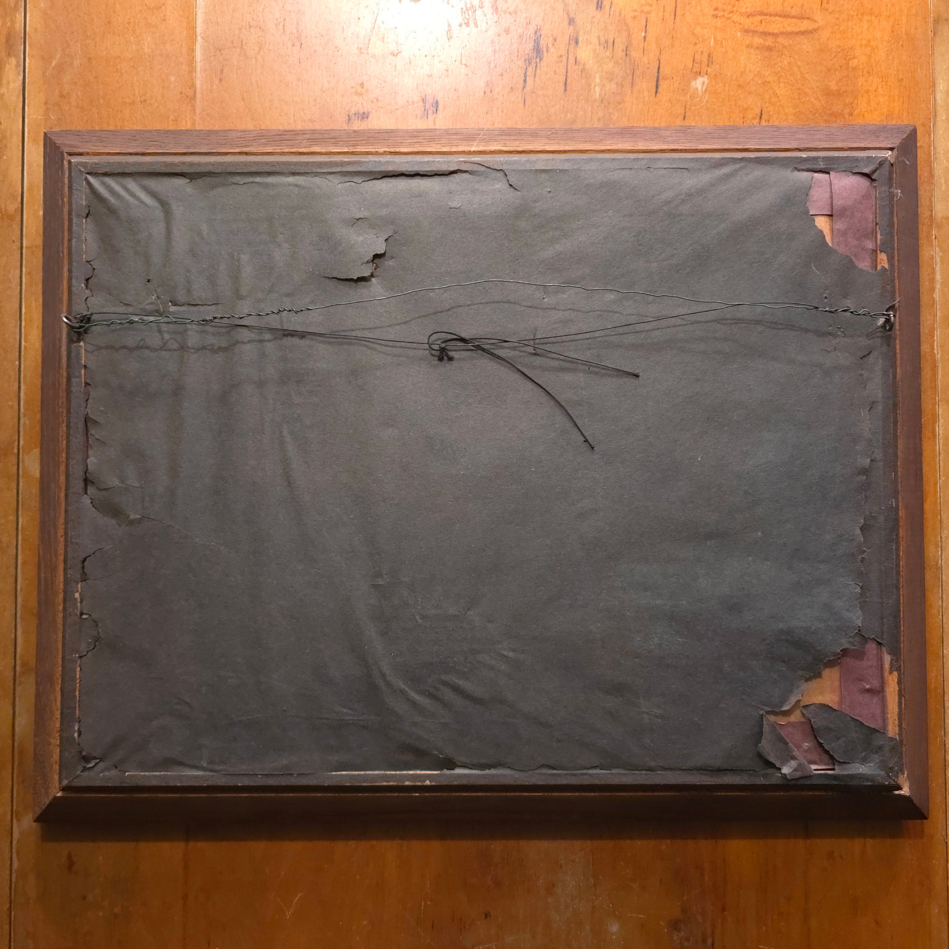 Backside detail of Montmarte Paris Street Scene Lithograph by JA Buzzelli