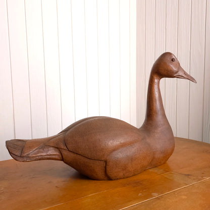 Vintage Carl Huff 1980 Resin Carved Swan Decoy