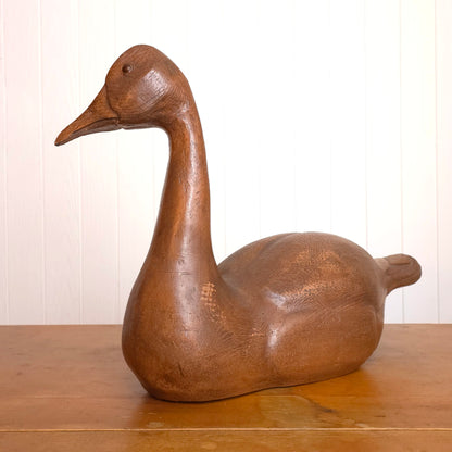 Vintage Carl Huff 1980 Resin Carved Swan Decoy