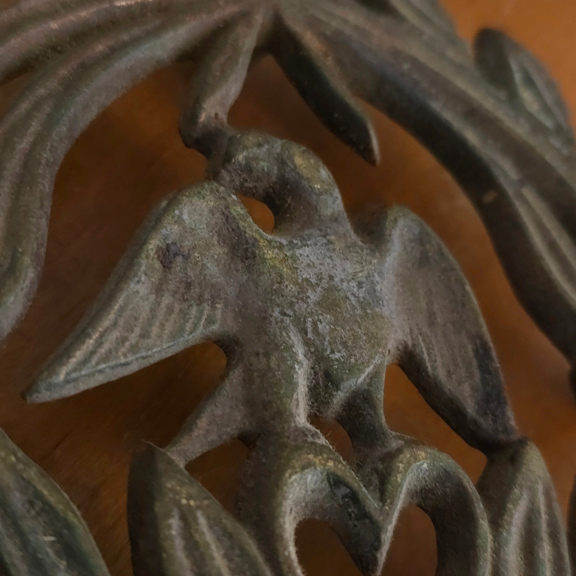 Detail of Cast Iron Americana Wilton Trivet