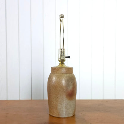 Vintage Crock Pottery Jug Table Lamp