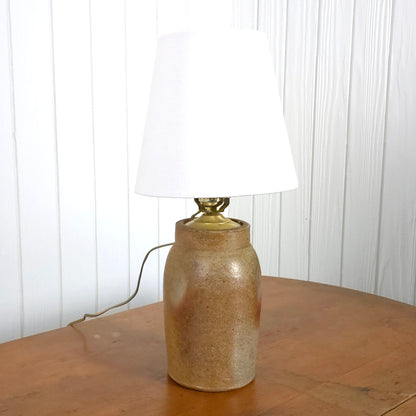 Vintage Crock Pottery Jug Table Lamp
