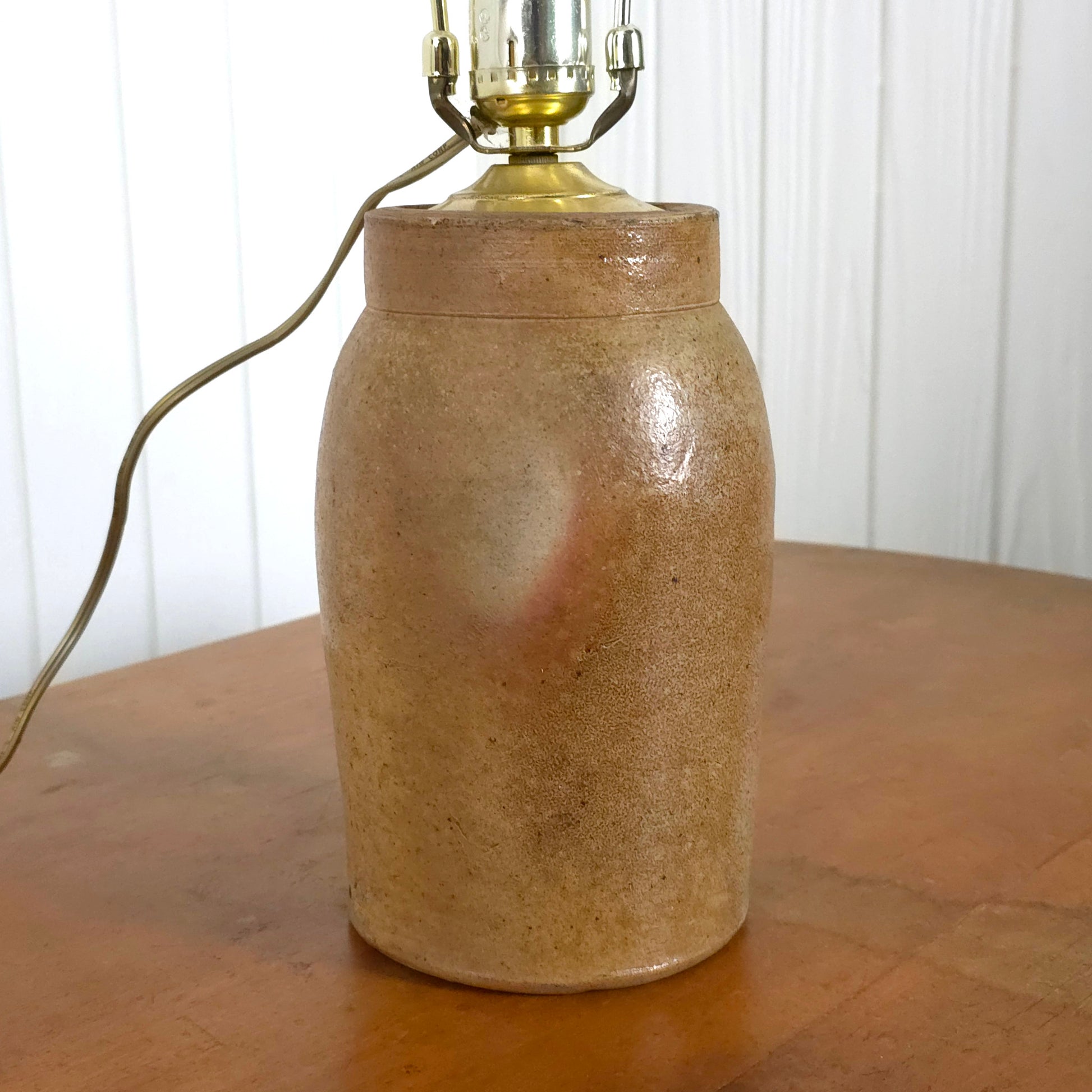 Vintage Crock Pottery Jug Table Lamp