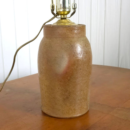 Vintage Crock Pottery Jug Table Lamp