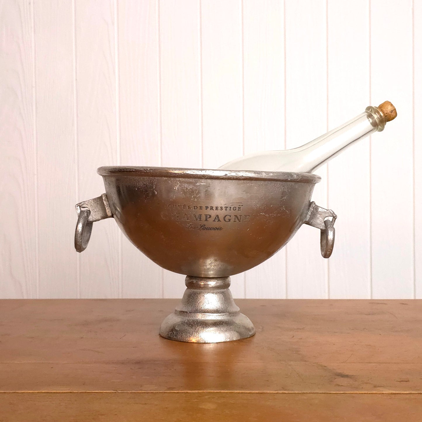 Cuvee de Prestige Champagne du Louvois Aluminum Ice Bucket