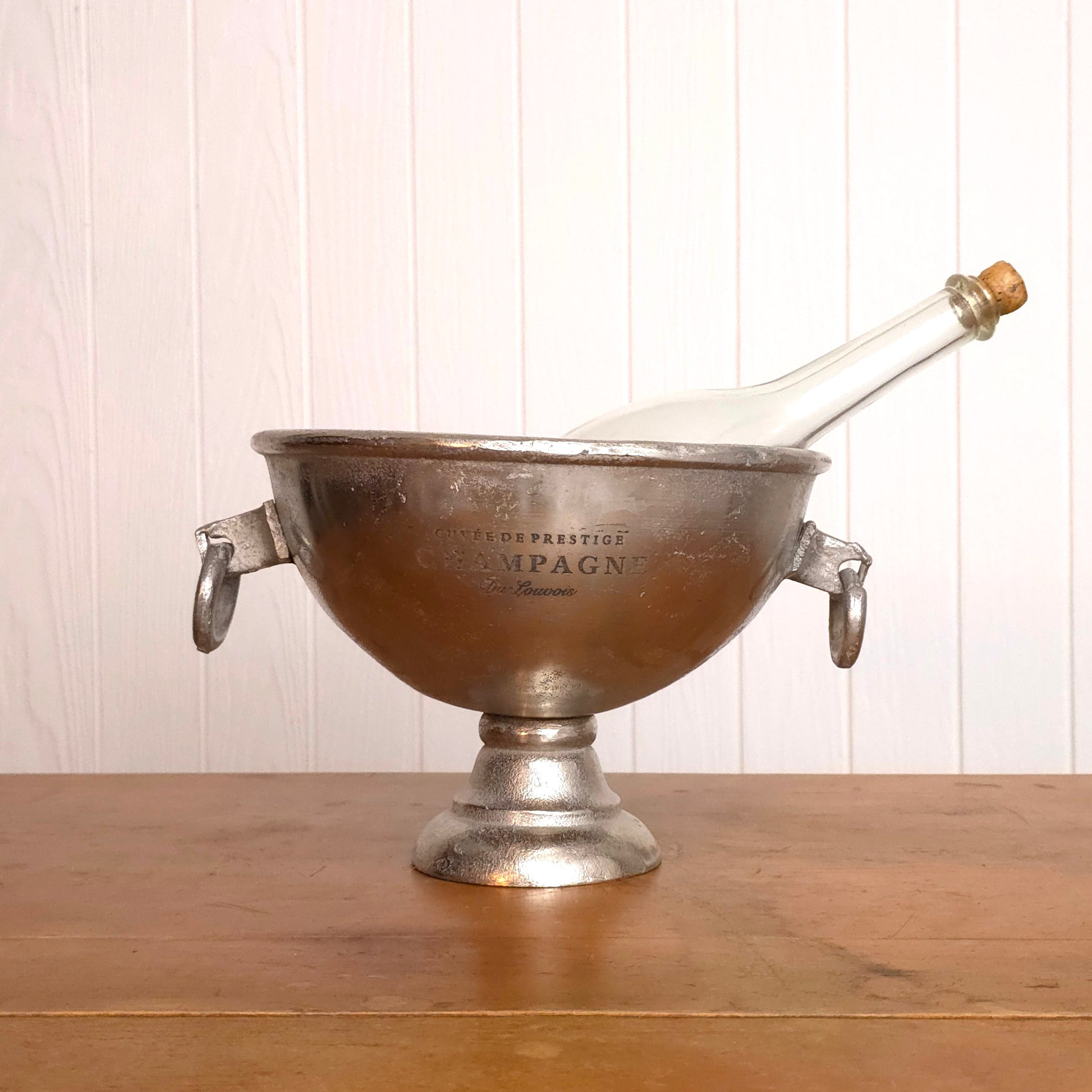 Cuvee de Prestige Champagne du Louvois Aluminum Ice Bucket
