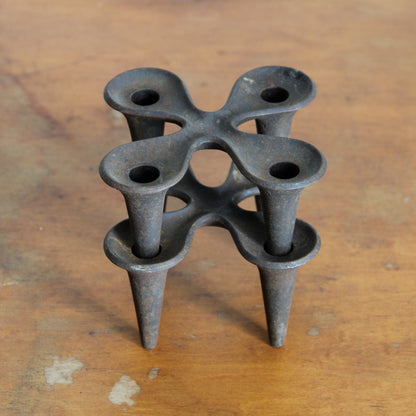 Vintage Dansk Quistgaard iron clover candleholders