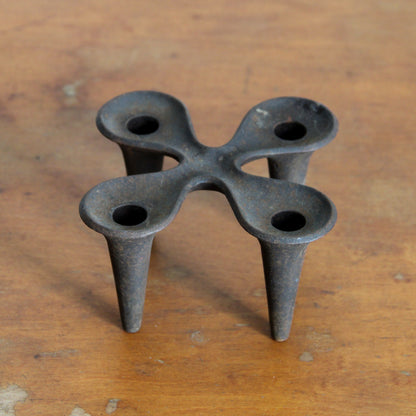 Vintage Dansk Quistgaard iron clover candleholder