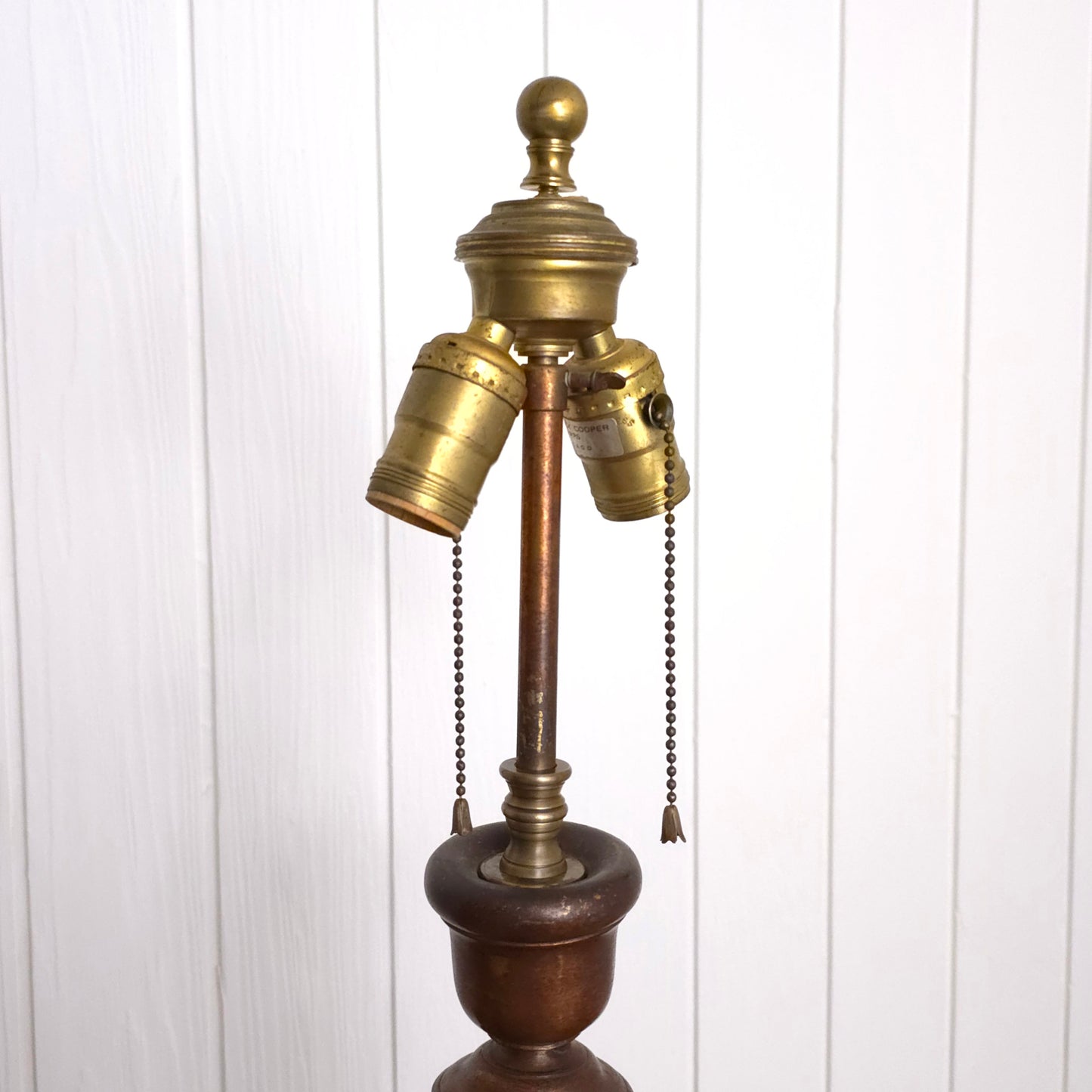 Socket detail of Frederick Cooper Brass Animal Paw Footed Table Lamp