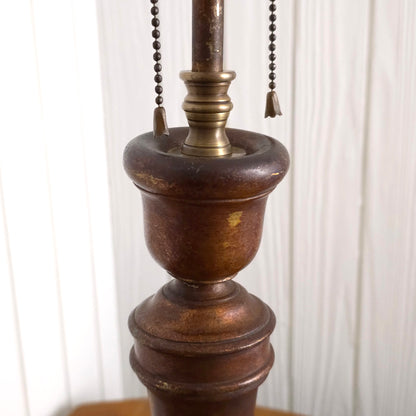 Neck detail of Frederick Cooper Brass Animal Paw Footed Table Lamp