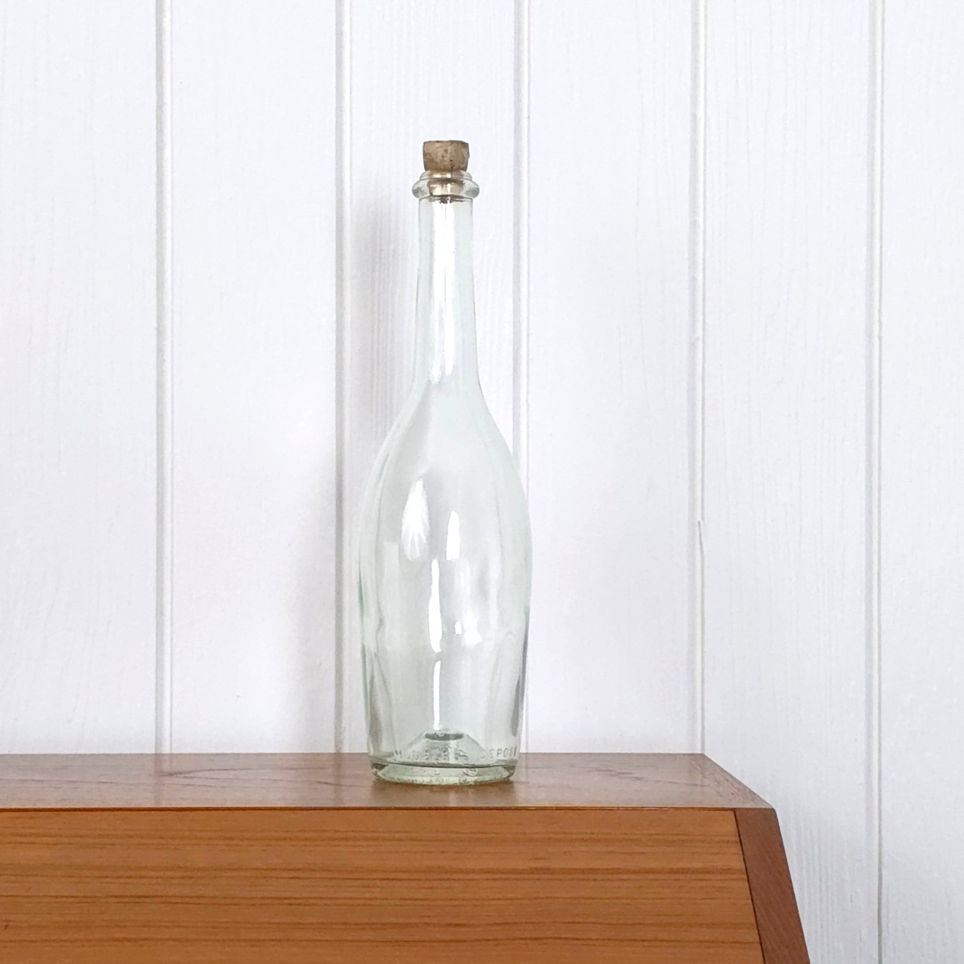 Vintage French Modele Depose Wine Bottle with Cork