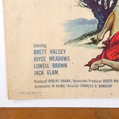 Detail of Vintage 1960 "Girl In Lovers' Lane" Movie Poster