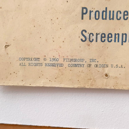 Detail of Vintage 1960 "Girl In Lovers' Lane" Movie Poster