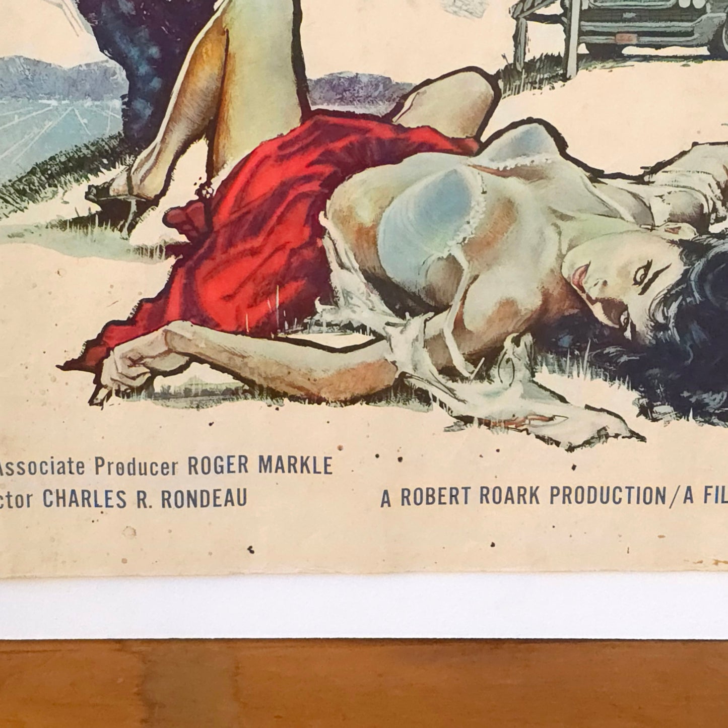 Detail of Vintage 1960 "Girl In Lovers' Lane" Movie Poster