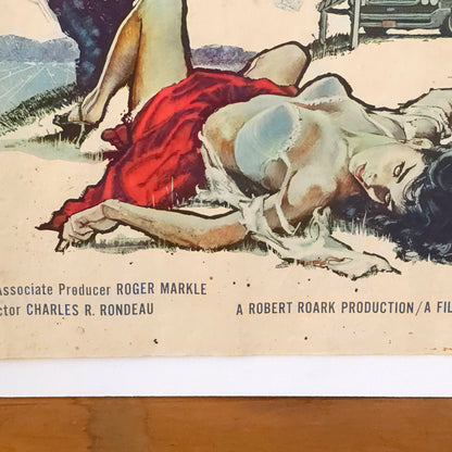 Detail of Vintage 1960 "Girl In Lovers' Lane" Movie Poster