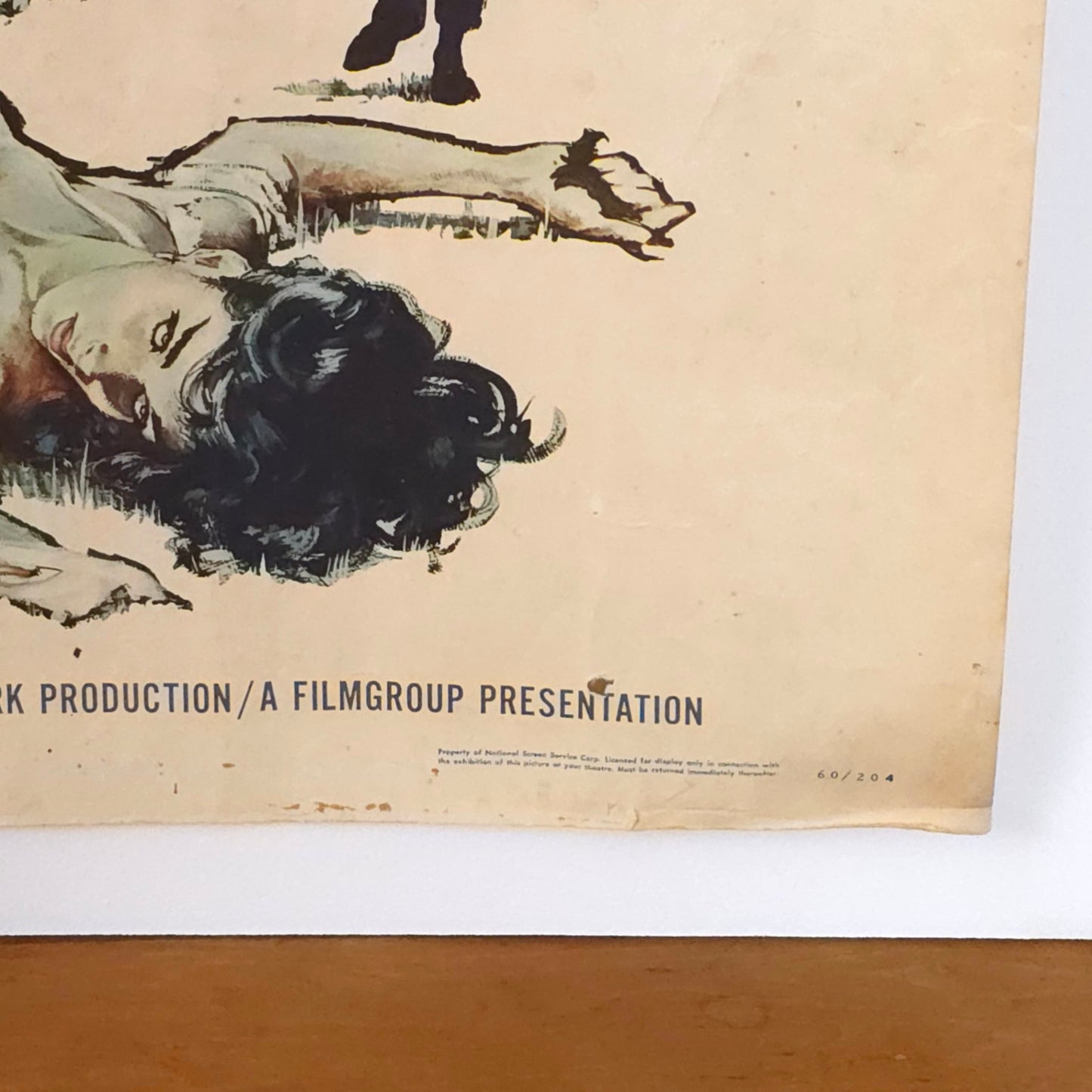 Detail of Vintage 1960 "Girl In Lovers' Lane" Movie Poster