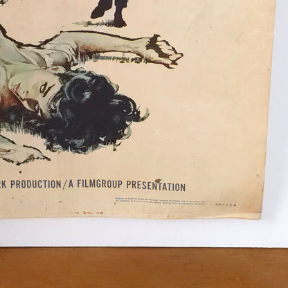 Detail of Vintage 1960 "Girl In Lovers' Lane" Movie Poster