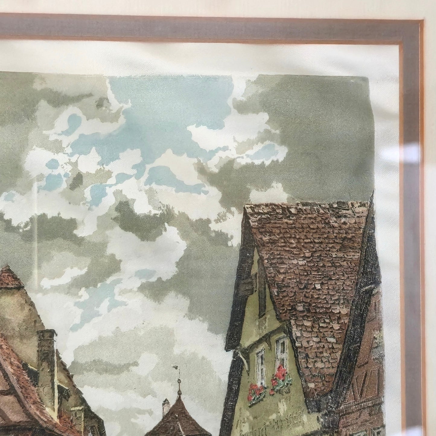 Hans Figura Silk Aquatint Street Scene