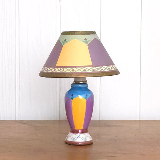 Mackenzie Childs-Style Hand-Painted Floral Ceramic Accent Lamp
