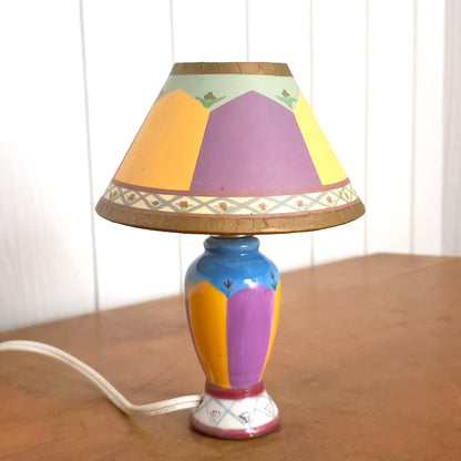 Mackenzie Childs-Style Hand-Painted Floral Ceramic Accent Lamp