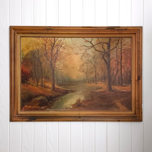 L Montelle Smith Forested Stream Landscape Painting