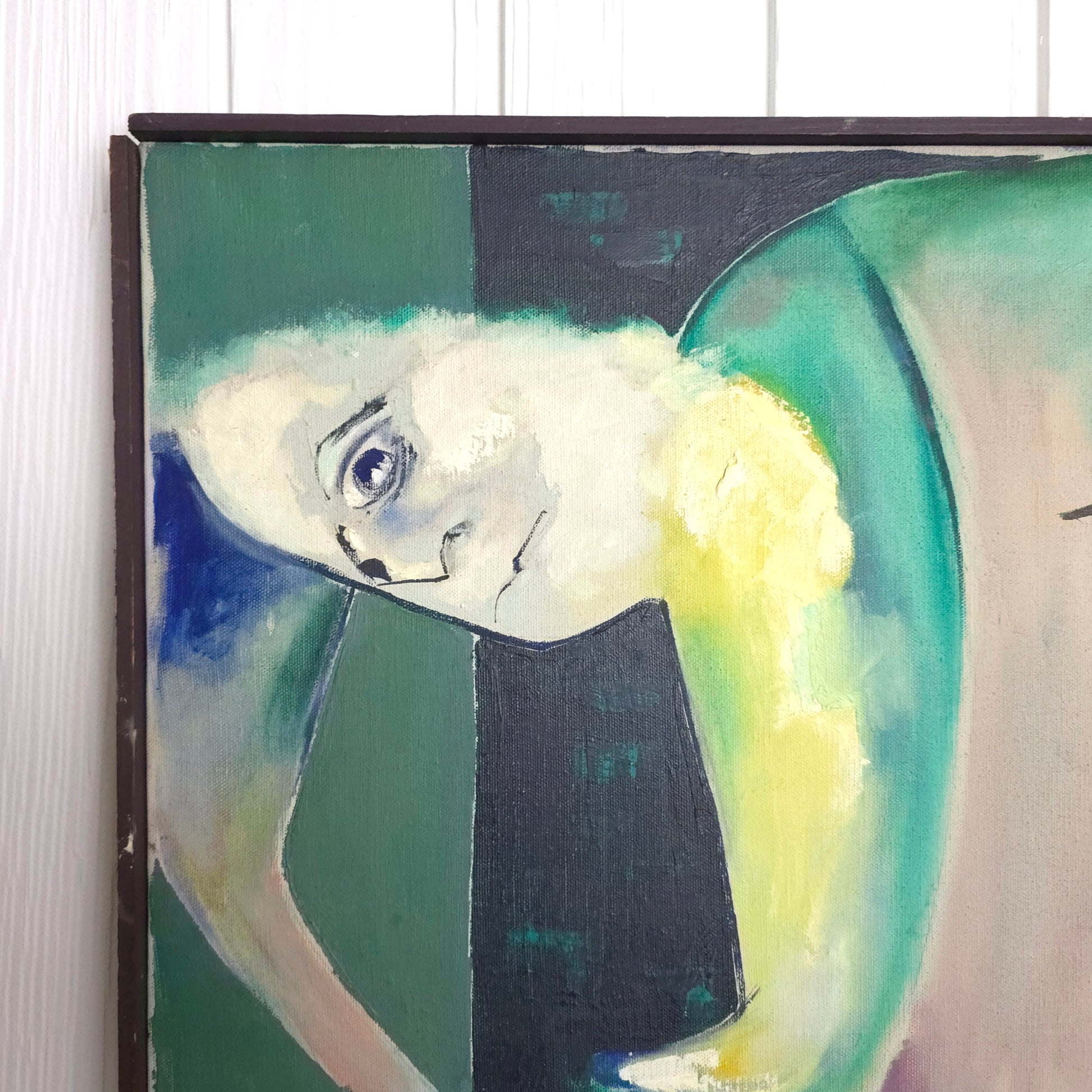 Detail of abstract figure painting by Petersen