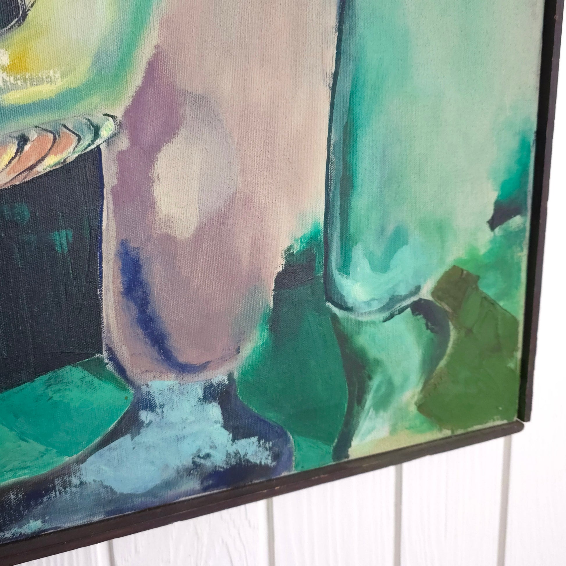 Detail of abstract figure painting by Petersen