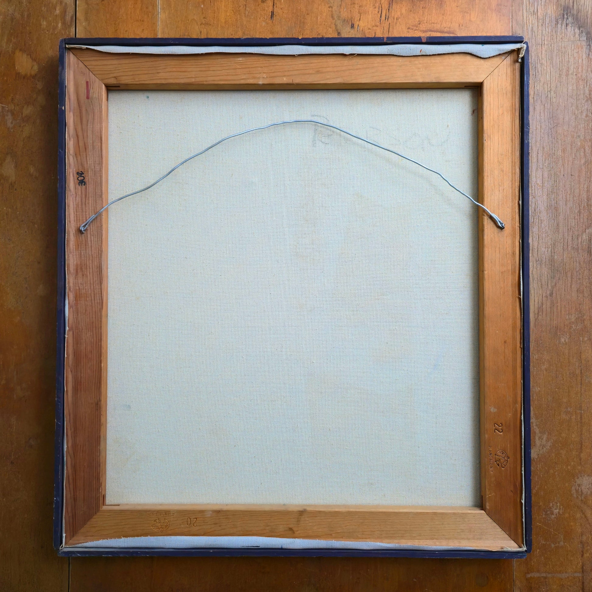 Backside of abstract figure painting by Petersen