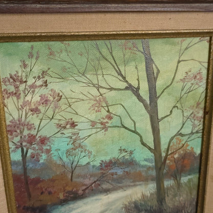 Detail of Rushing Stream Landscape Painting