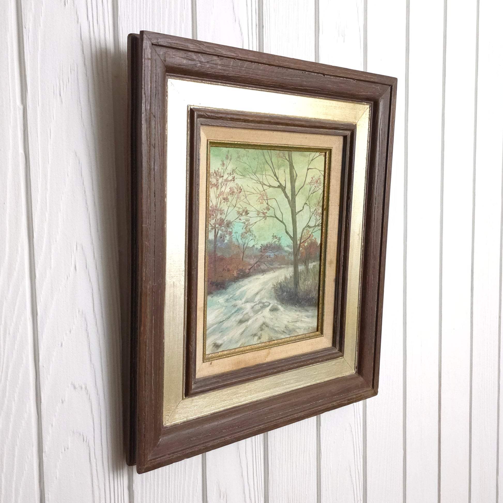 Side view of Rushing Stream Landscape Painting