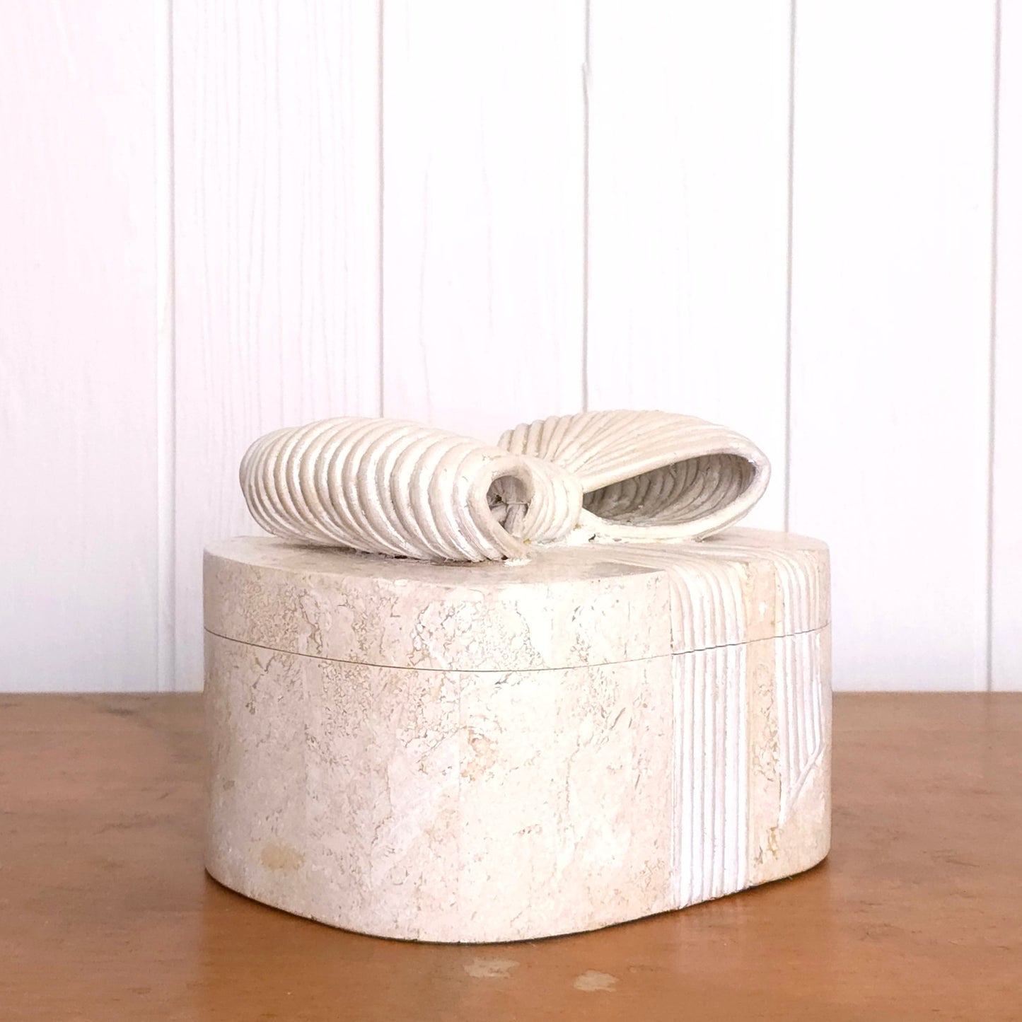 Renoir Tesselated Stone Box with Bow