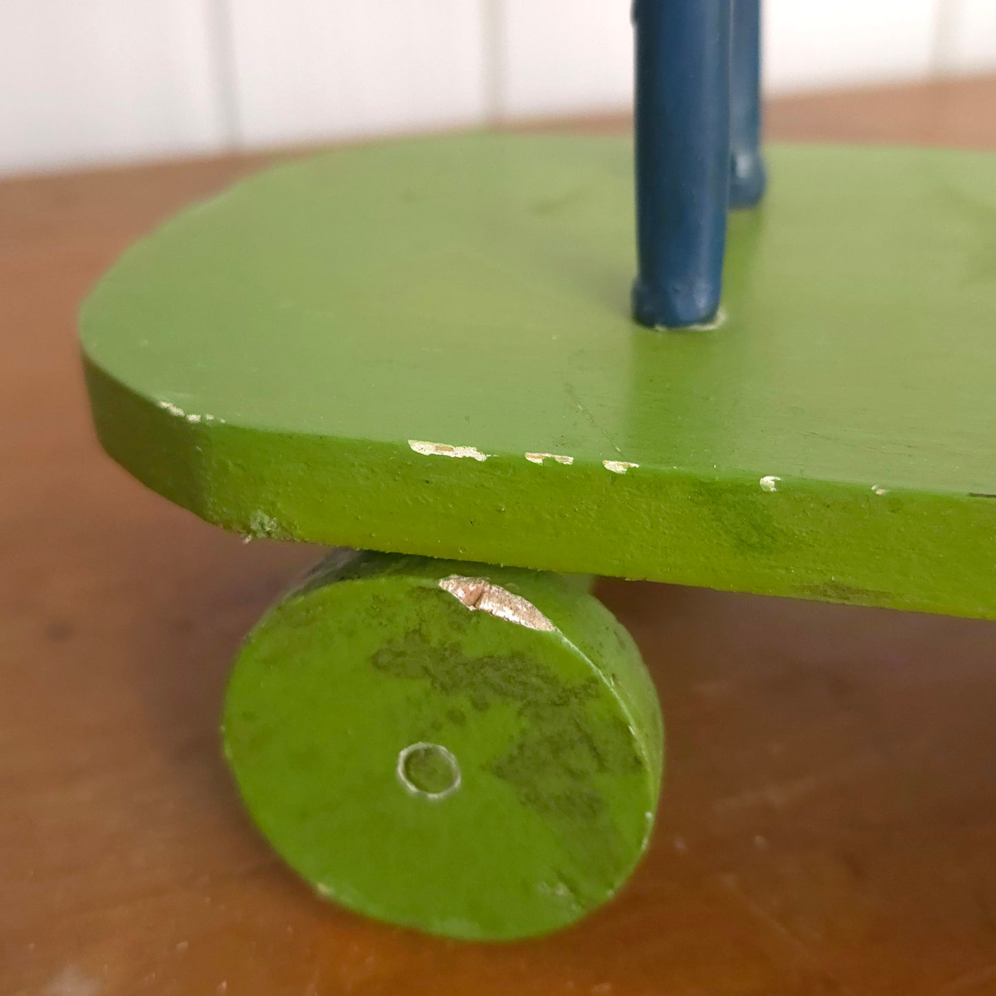 Detail of Rustic Folk Art Rolling Metal Horse