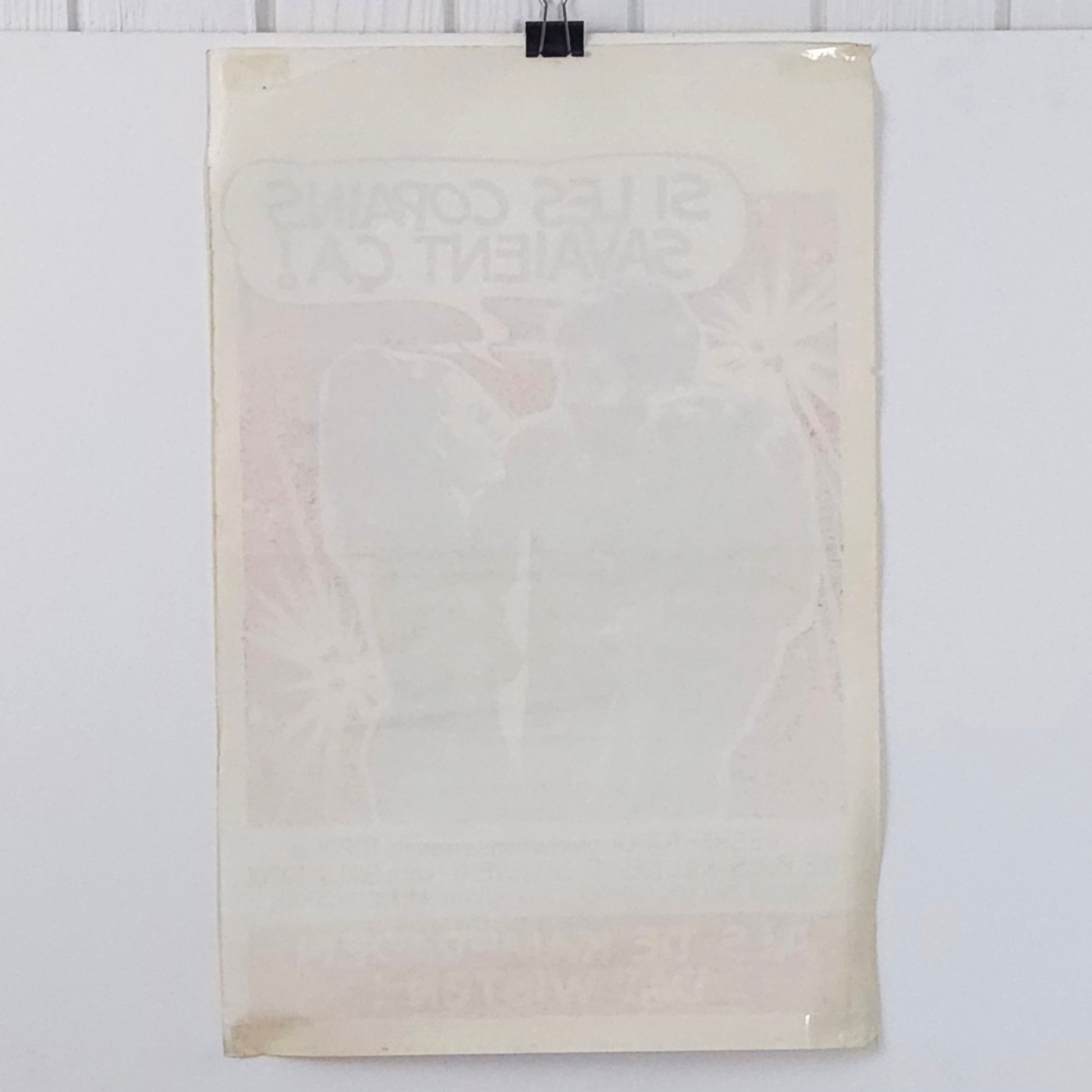 Backside of Vintage 1970 "The Boys Will Never Believe It" Movie Poster