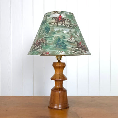 Vintage Turned Wood Sculptural Table Lamp